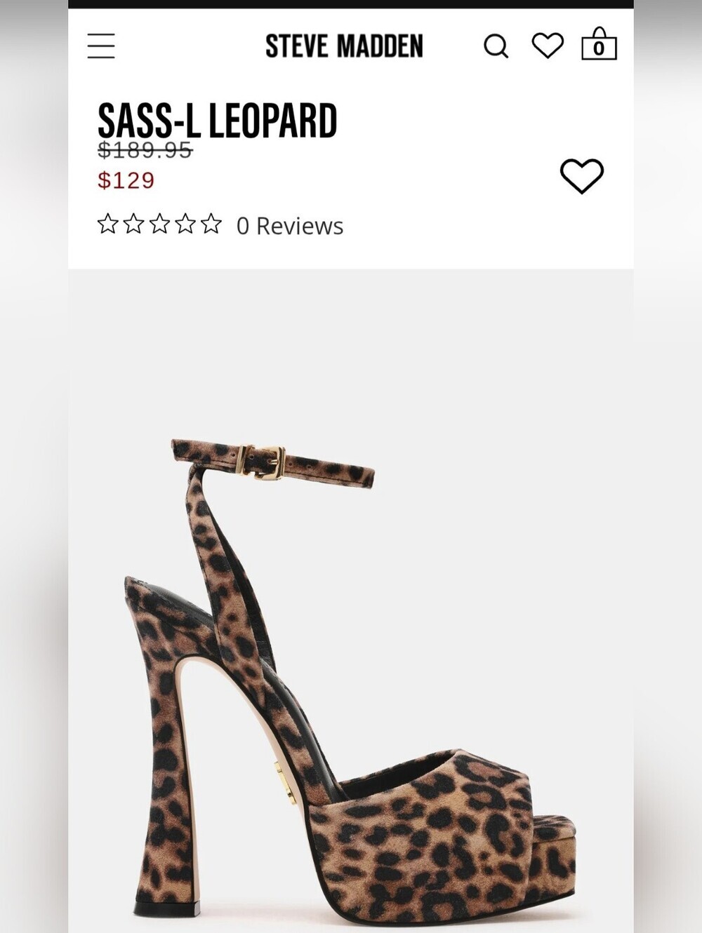 Steve Madden Leopard Platform Strap Heels Shoes Brown/Black Women's Sz 9 & 10 - Picture 8 of 9